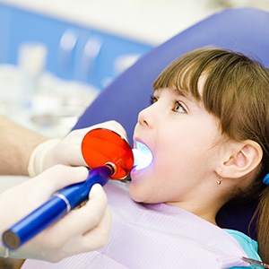 a child receiving a dental filling